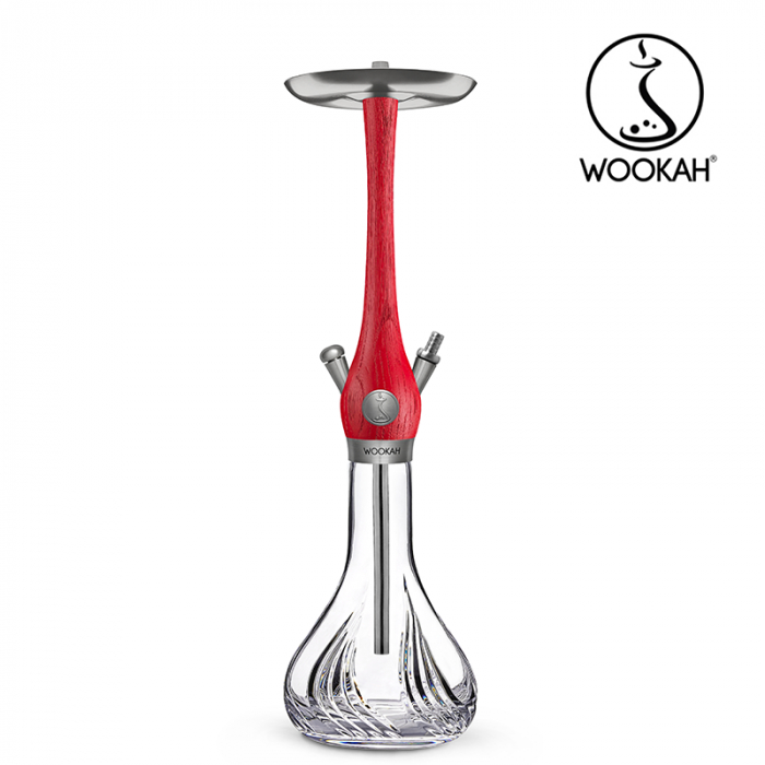 Narghilea WOOKAH din lemn, Model Nox Blaze, Vas transparent [9]