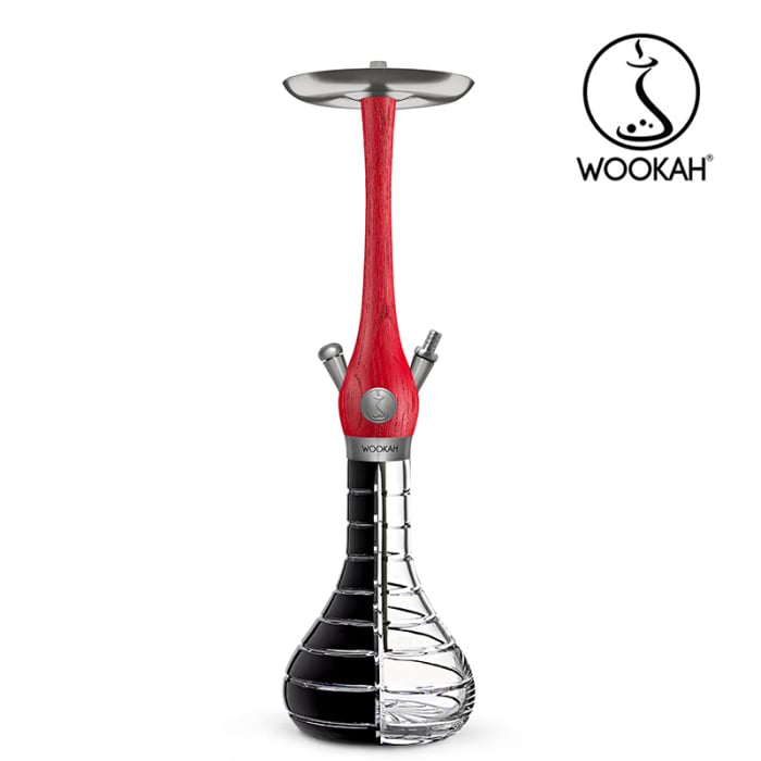 Narghilea WOOKAH din lemn, Model Nox Blaze, Vas transparent [5]