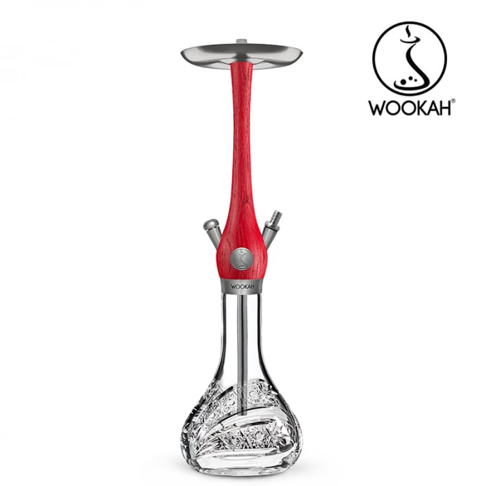 Narghilea WOOKAH din lemn, Model Nox Blaze, Vas transparent [14]