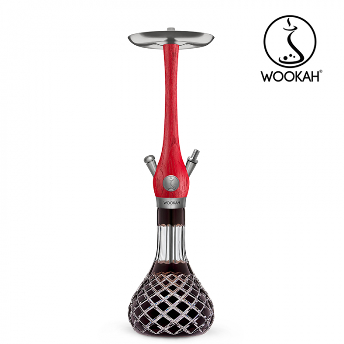 Narghilea WOOKAH din lemn, Model Nox Blaze, Vas transparent [11]