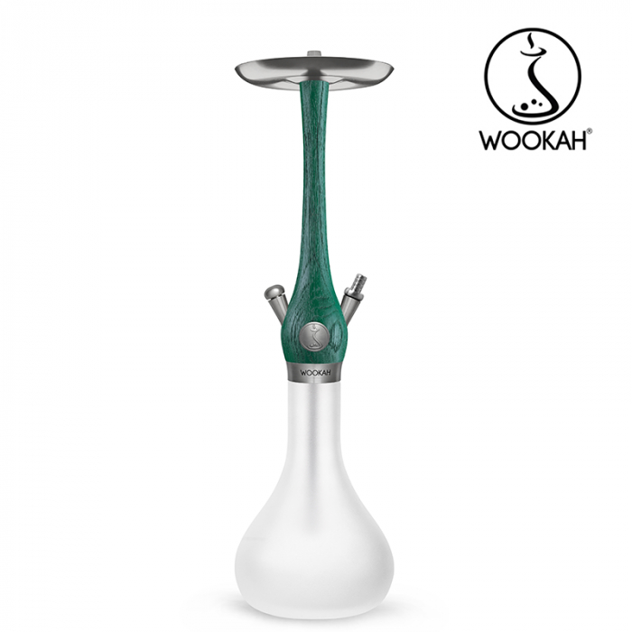 Narghilea WOOKAH din lemn, Model Nox Jade, Vas transparent [7]