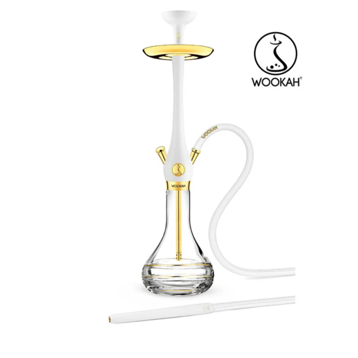 Narghilea Wookah din lemn placata cu aur 24K, Royal White Set [2]