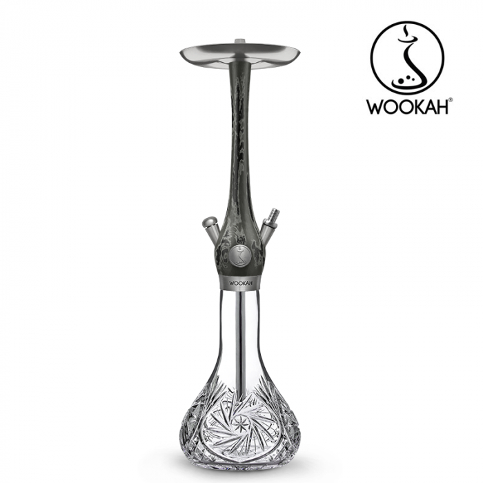 Narghilea WOOKAH din lemn, model Tenebris, Vas transparent [8]