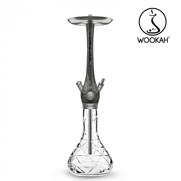 Narghilea WOOKAH din lemn, model Tenebris, Vas transparent [2]