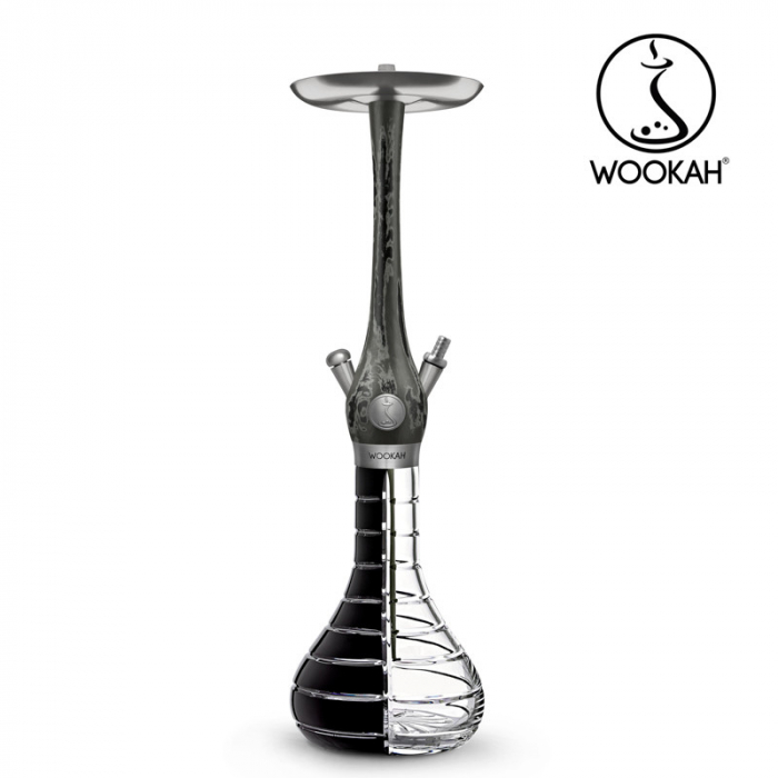 Narghilea WOOKAH din lemn, model Tenebris, Vas transparent [12]