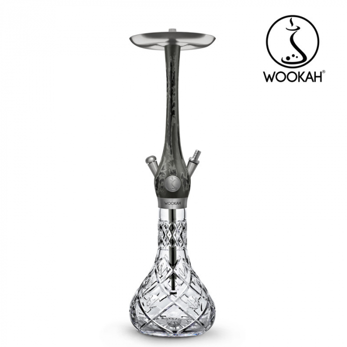Narghilea WOOKAH din lemn, model Tenebris, Vas transparent [9]