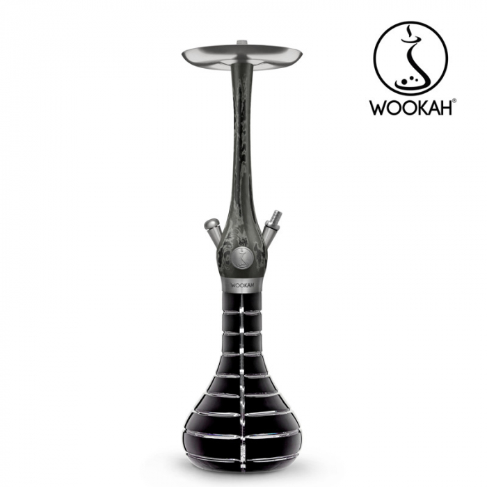 Narghilea WOOKAH din lemn, model Tenebris, Vas transparent [3]