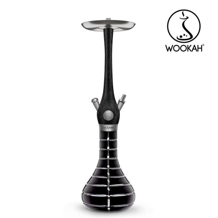 Narghilea WOOKAH din lemn, Model Nox, Vas transparent [3]