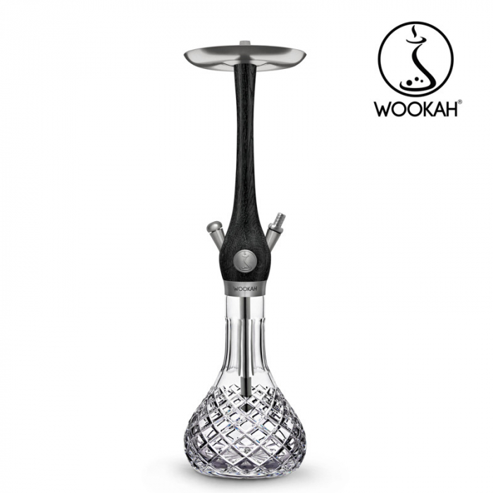 Narghilea WOOKAH din lemn, Model Nox, Vas transparent [10]