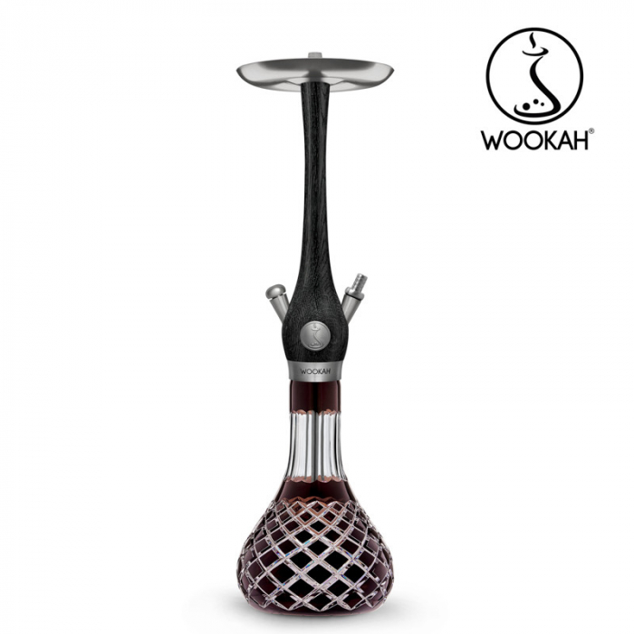 Narghilea WOOKAH din lemn, Model Nox, Vas transparent [11]