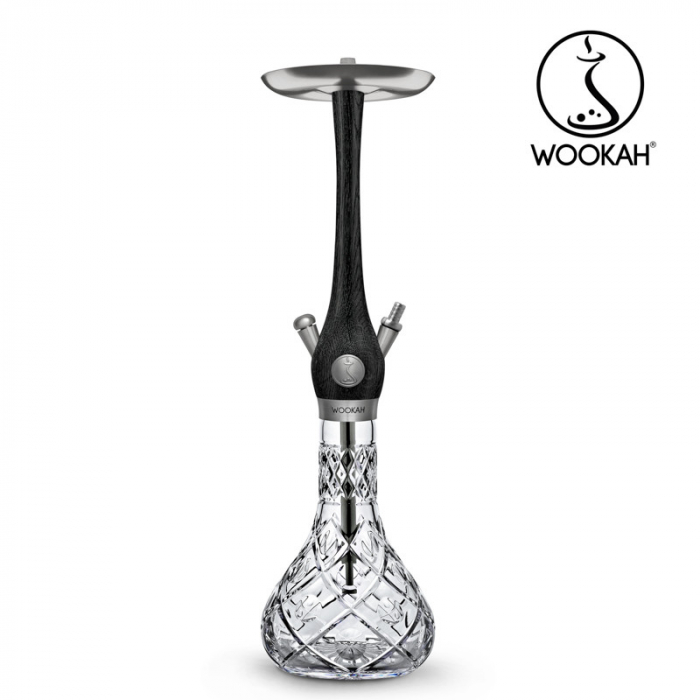 Narghilea WOOKAH din lemn, Model Nox, Vas transparent [7]