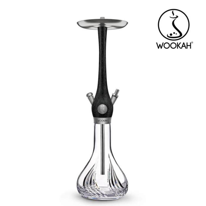 Narghilea WOOKAH din lemn, Model Nox, Vas transparent [9]