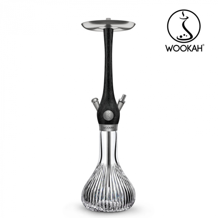 Narghilea WOOKAH din lemn, Model Nox, Vas transparent [6]
