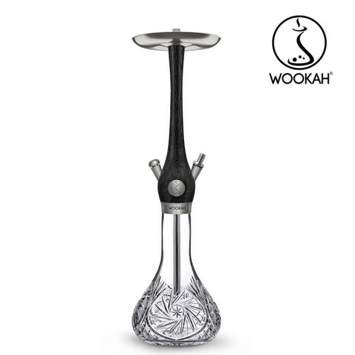 Narghilea WOOKAH din lemn, Model Nox, Vas transparent [8]