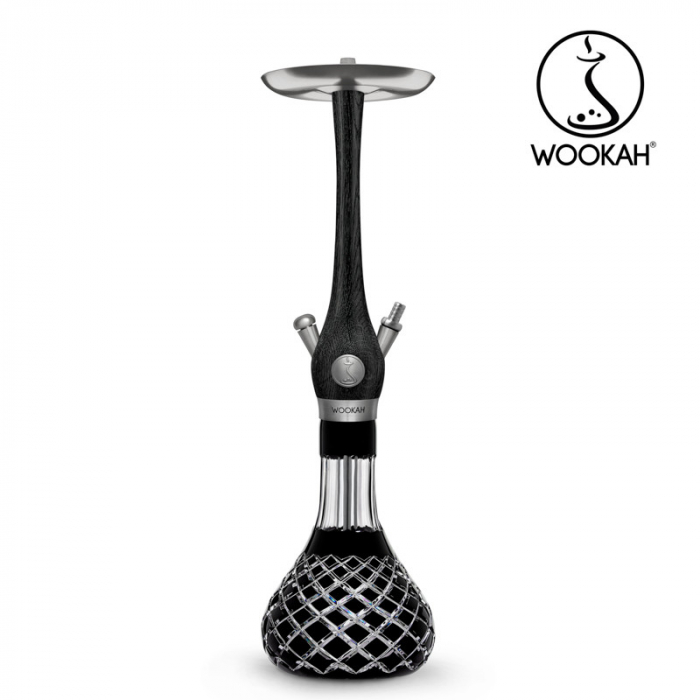 Narghilea WOOKAH din lemn, Model Nox, Vas transparent [12]
