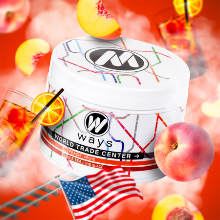Aroma Narghilea Ways World Trade Center - Piersica cu Ice Tea, 200gr [2]