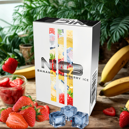 Aroma Narghilea NIC3 BANANA STRAWBERRY ICE – banane cu capsuni si gheata, 50gr [1]