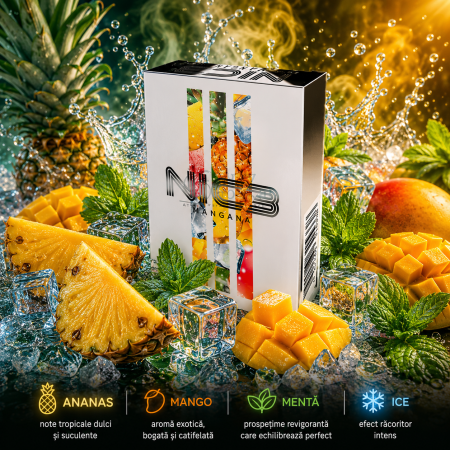 Arome narghilea - Aroma Narghilea NIC3 MANGANA – mango, ananas si menta, 50gr