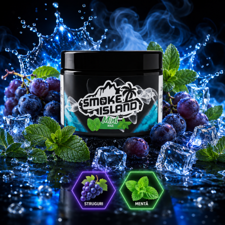 Arome narghilea - Aroma Narghilea Smoke Island Ice Grape - Struguri cu Ghaeata, 200gr