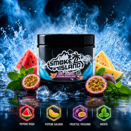 Arome narghilea - Aroma Narghilea Smoke Island Ice LOVE - Mix de pepene, fructul pasiunii si menta, 200gr
