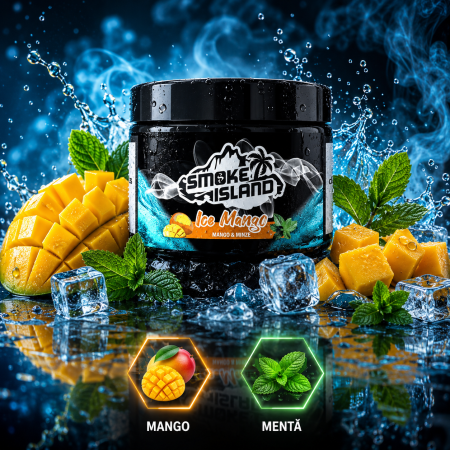 Arome narghilea - Aroma Narghilea Smoke Island Ice Mango - Mango cu gheata, 200gr