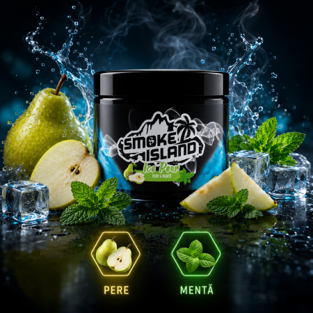 Arome narghilea - Aroma Narghilea Smoke Island Ice Pear - Para cu gheata, 200gr