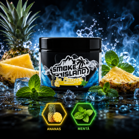 Arome narghilea - Aroma Narghilea Smoke Island Ice Pineapple - Ananas cu menta, 200gr