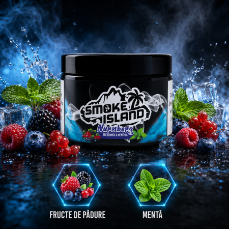 Arome narghilea - Aroma Narghilea Smoke Island Nürnberg - Fructe de padure, 200gr