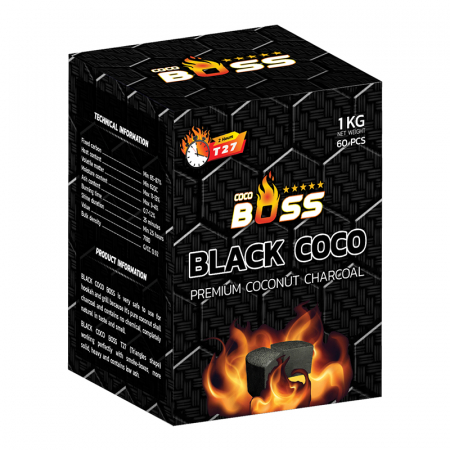 Carbuni Narghilea Triunghiulari, Black Coco Boss, 1kg [1]