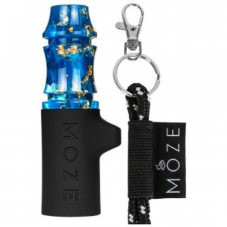 Mustiuc personal narghilea Moze, Gold Line - Blue [1]