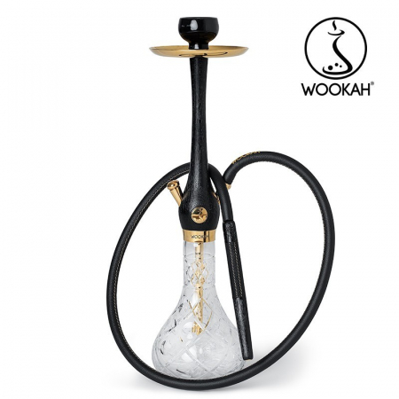 Narghilea din lemn, Exclusiv, Placata Cu Aur 24K, Model Nox, Vas Olives [2]