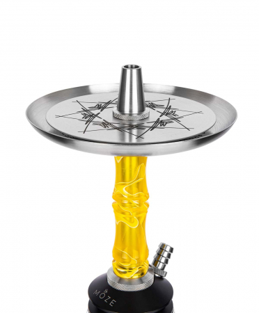 Narghilea Moze Breeze Two, Galben, Vas Transparent [2]