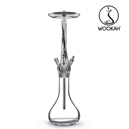 Narghilea - Narghilea WOOKAH din lemn, model White/Black, Vas transparent