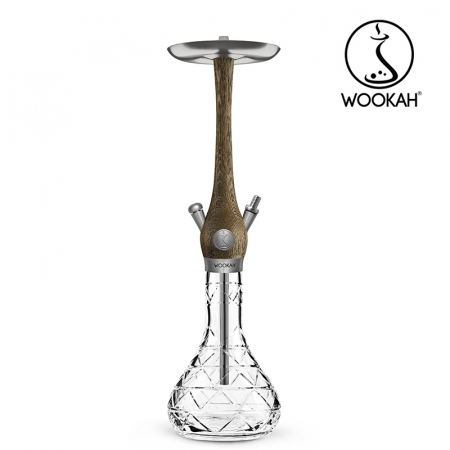 Narghilea WOOKAH din lemn, Model Nox Rustic, Vas transparent [13]