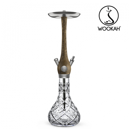 Narghilea WOOKAH din lemn, Model Nox Rustic, Vas transparent [8]