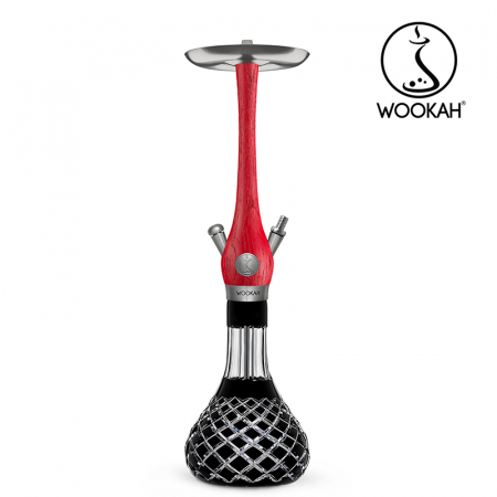 Narghilea WOOKAH din lemn, Model Nox Blaze, Vas transparent [7]
