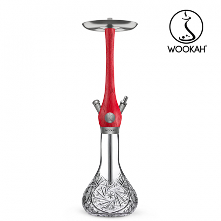 Narghilea WOOKAH din lemn, Model Nox Blaze, Vas transparent [9]