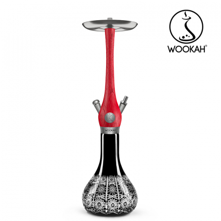 Narghilea WOOKAH din lemn, Model Nox Blaze, Vas transparent [14]