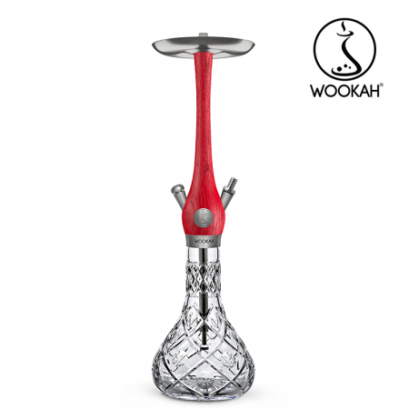 Narghilea WOOKAH din lemn, Model Nox Blaze, Vas transparent [6]