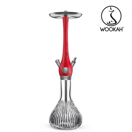 Narghilea WOOKAH din lemn, Model Nox Blaze, Vas transparent [5]