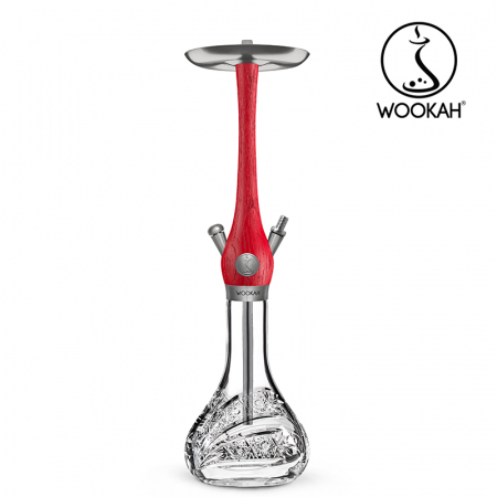 Narghilea WOOKAH din lemn, Model Nox Blaze, Vas transparent [13]