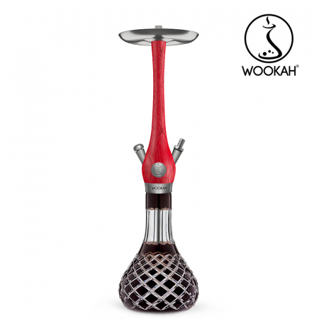 Narghilea WOOKAH din lemn, Model Nox Blaze, Vas transparent [10]