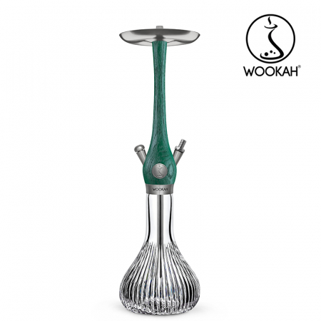 Narghilea WOOKAH din lemn, Model Nox Jade, Vas transparent [14]