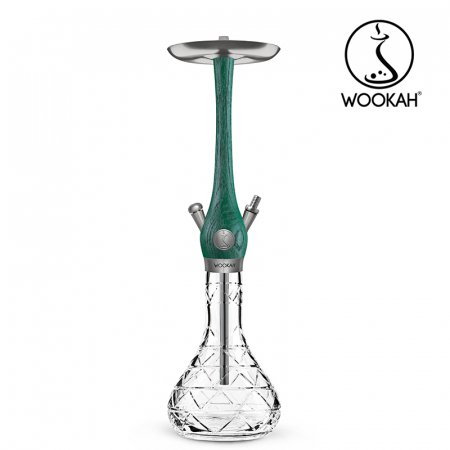 Narghilea WOOKAH din lemn, Model Nox Jade, Vas transparent [8]