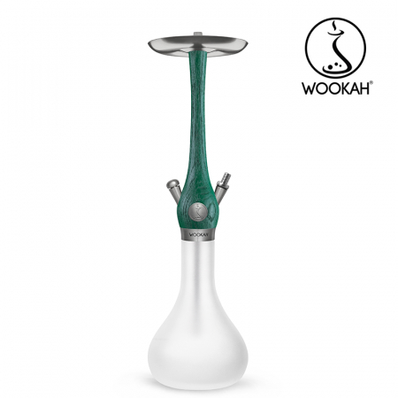 Narghilea WOOKAH din lemn, Model Nox Jade, Vas transparent [6]