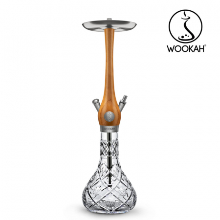 Narghilea din lemn, Wookah, model Iroko, Vas transparent [6]