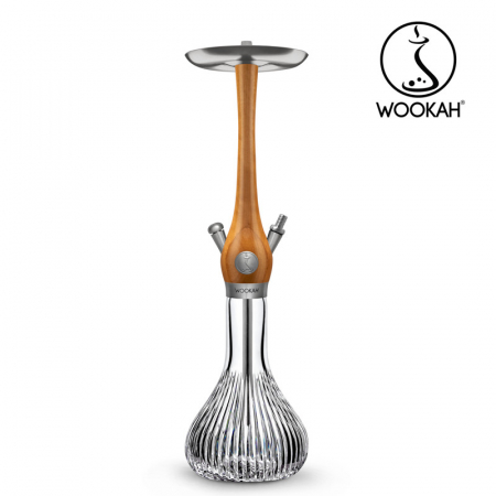 Narghilea din lemn, Wookah, model Iroko, Vas transparent [5]