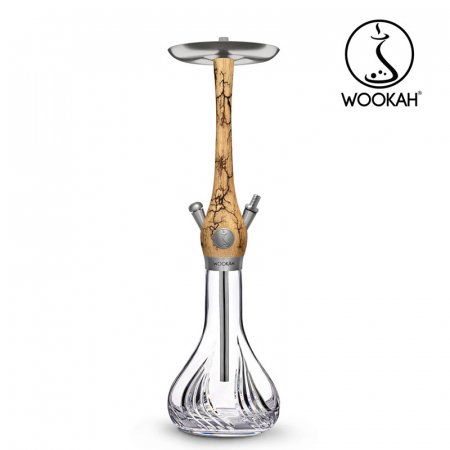 Narghilea WOOKAH din lemn, model Grom, Vas transparent [5]