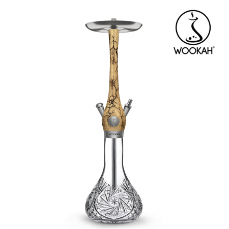 Narghilea WOOKAH din lemn, model Grom, Vas transparent [4]