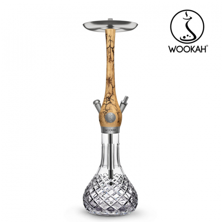 Narghilea WOOKAH din lemn, model Grom, Vas transparent [6]